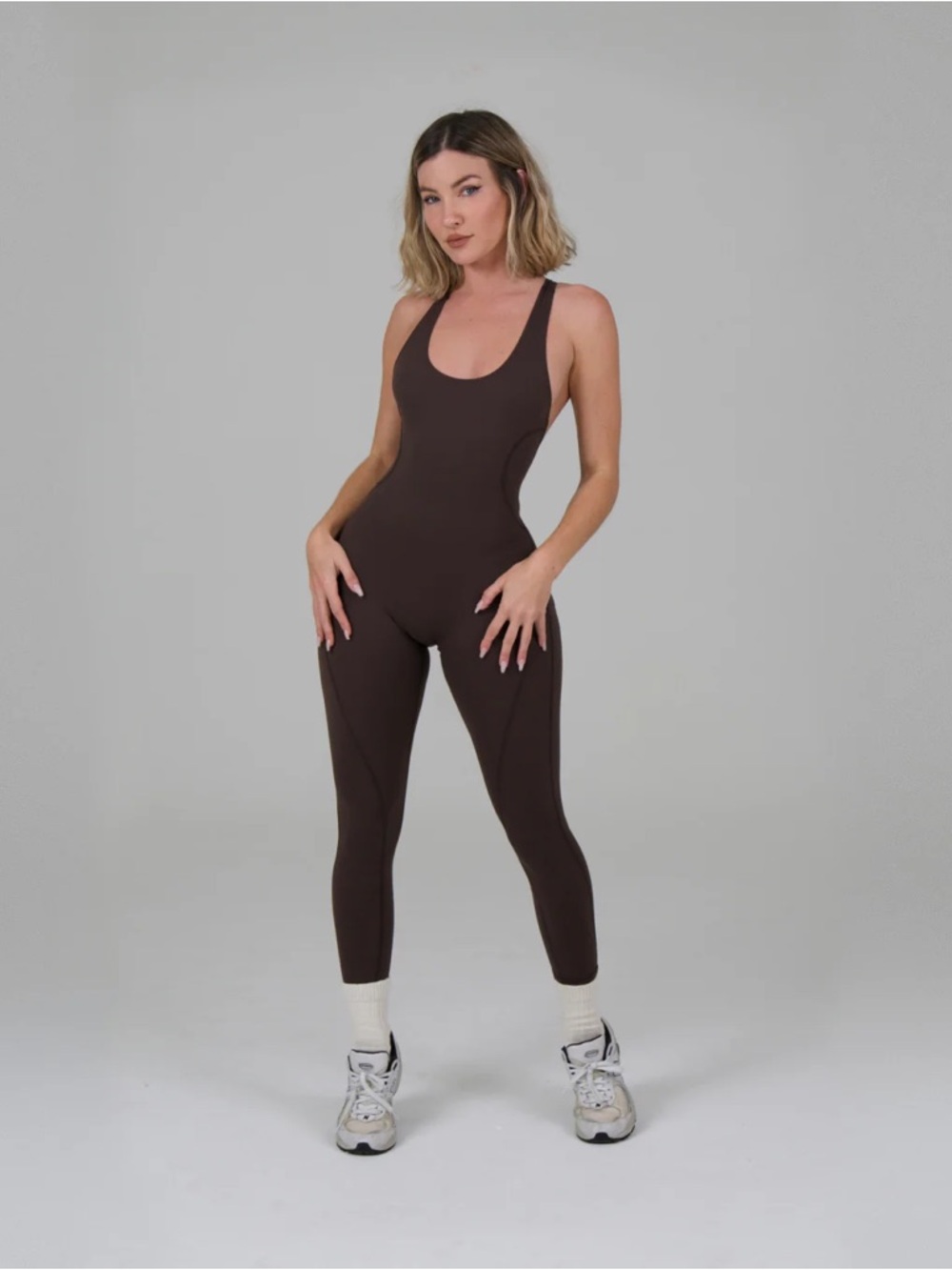 Sculpting Chocolate Brown Women's Jumpsuit